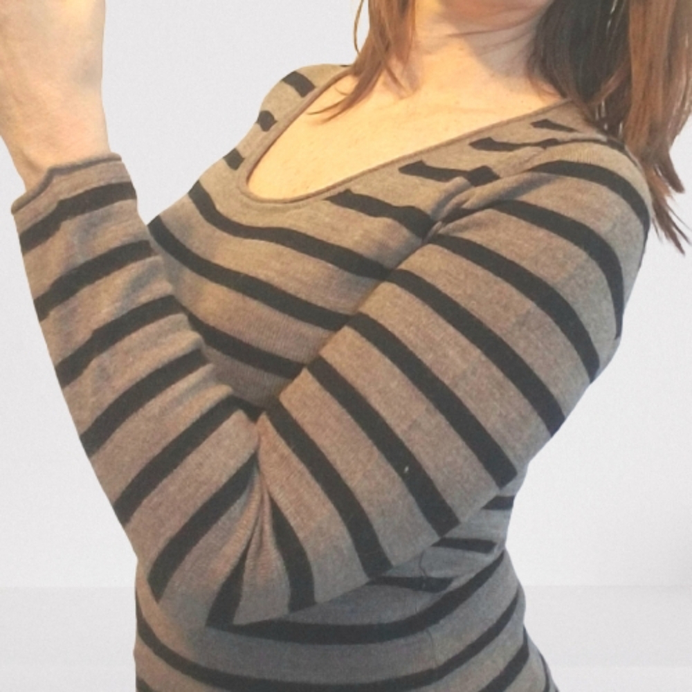 Brunella Gori Italian Wool Striped Sweater - Picture 8 of 9